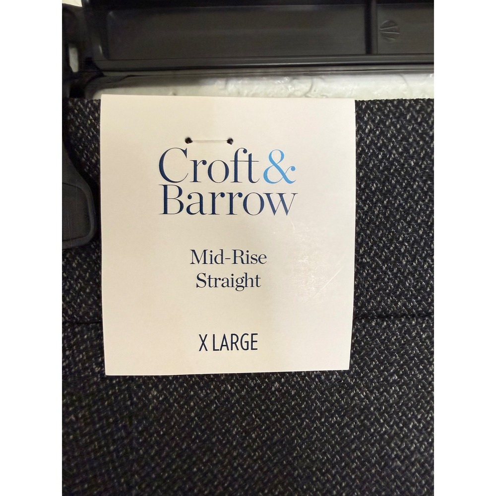 Croft & Barrow Womens Mid Rise Straight Leg Pants Charcoal Gray XL New With Tags - Picture 3 of 7
